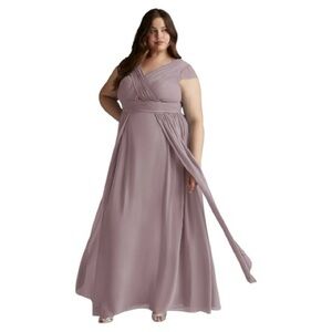 Elegant Azazie Dusk A-Line Pleated Chiffon Dress.